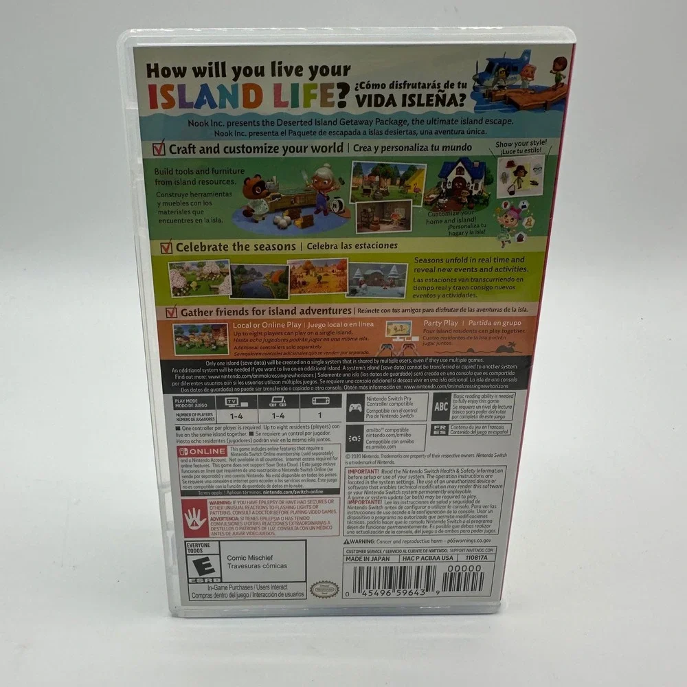 Animal Crossing New Horizons Nintendo Switch Game Complete Tested & Working